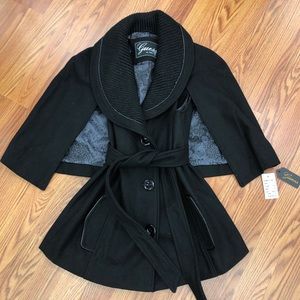 Guess wool cape-style coat
